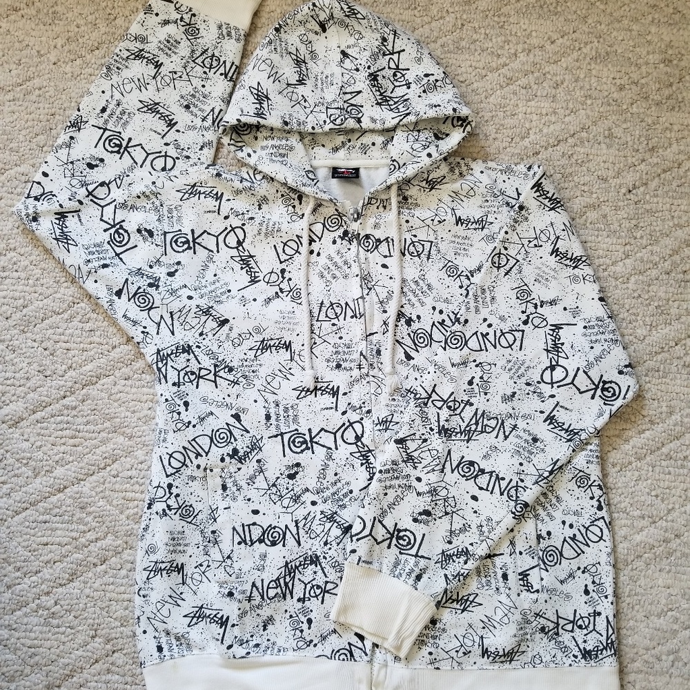 Stussy zip-up hoodie sweater